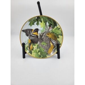 NORTHERN ORIOLE BUILDING THE NEST A. J. Rudisill Plate National  Audubon Society